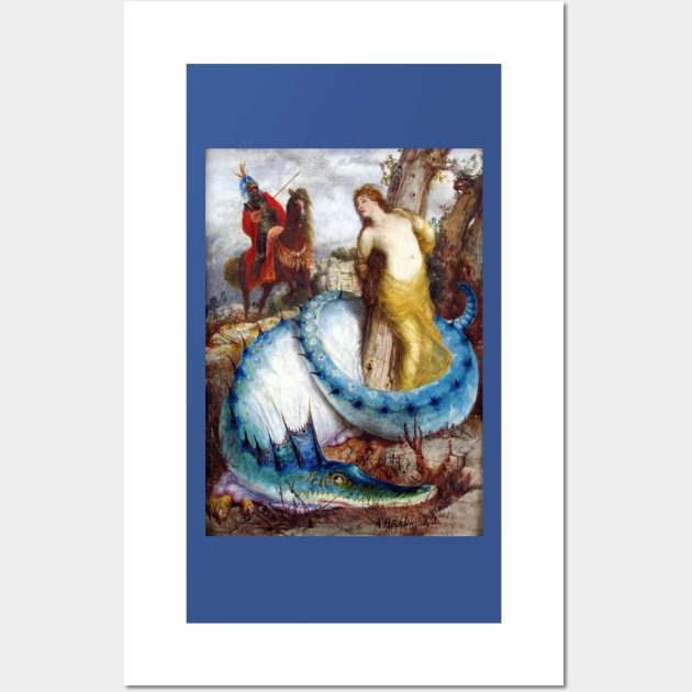 Angelika, guarded by a dragon (Angelica and Ruggiero) Arnold Böcklin